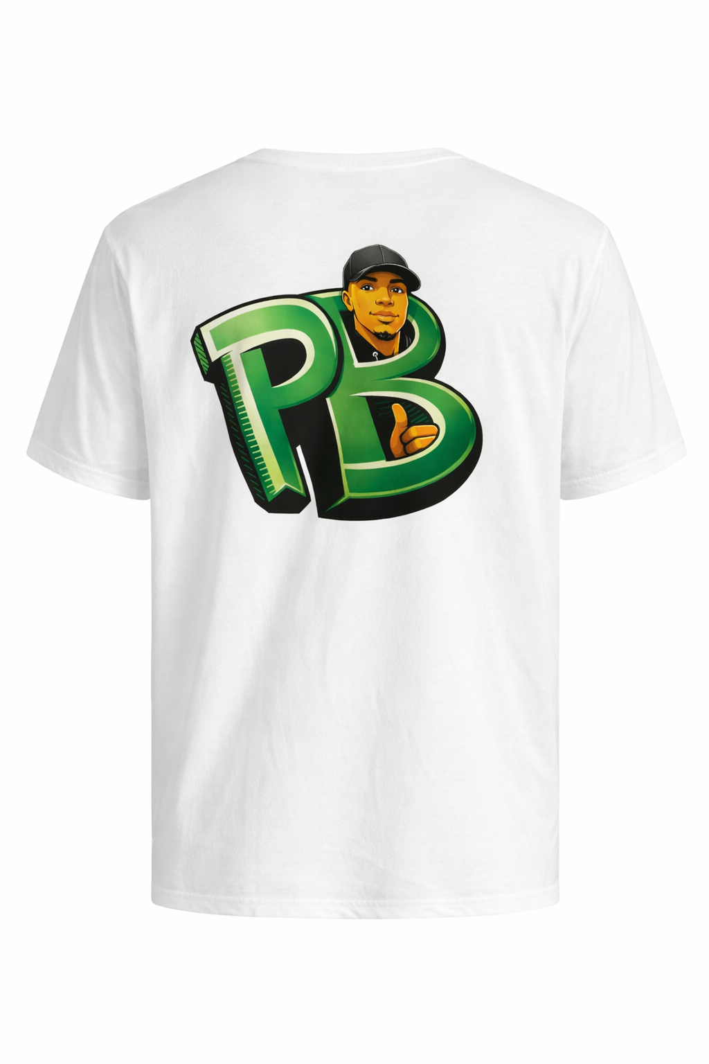 PB - MERCH WHITE GREEN SHIRT(PRE-ORDER-LIMITED DROP)