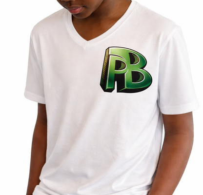 PB - MERCH WHITE GREEN SHIRT(PRE-ORDER-LIMITED DROP)