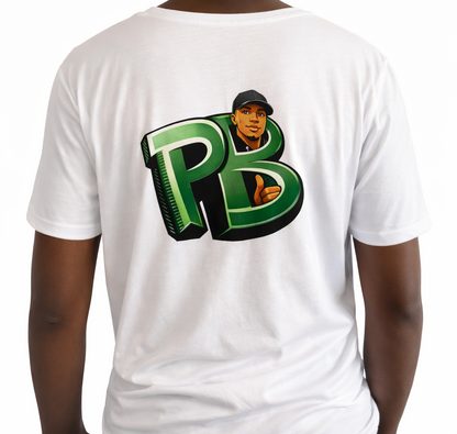 PB - MERCH WHITE GREEN SHIRT(PRE-ORDER-LIMITED DROP)